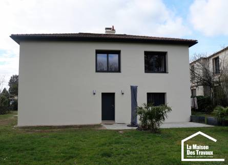 Isolation thermique des murs par l'extérieur et ravalement de façade, maison de l'ouest de Lyon