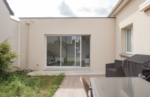 Création d'une extension en parpaing à Basse Goulaine- extérieur