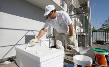 Travaux d'ITE avec pose de PAC