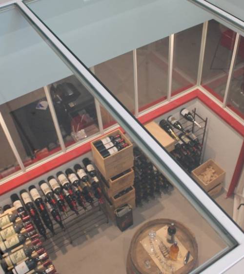 Aménagement souplex avec plancher de verre en Essonne 91