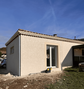 Nouvelle extension en briques monomur - Ourches 26120