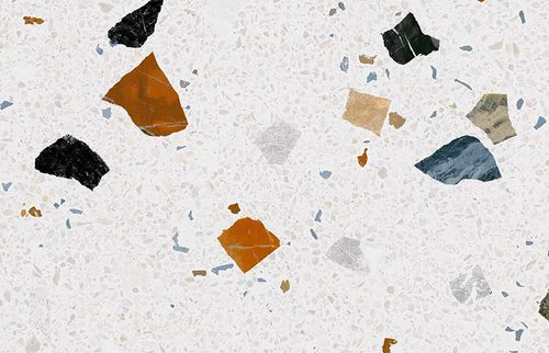 Réalisation d'une cuisine : carrelage style terrazzo selectionné