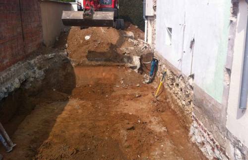 Terrassement d'un agrandissement à Vaires sur marne