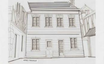 Dessin architecte façade 2 Rouen Gare La Maison des Travaux Rouen 