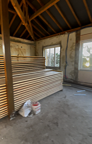 salon en travaux