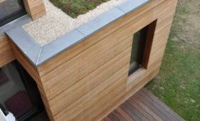 extension toit plat végétalisé - bureau atelier véranda