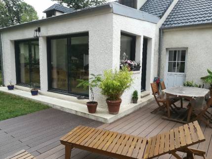 Agrandissement de maison avec toit en Zinc en Essonne