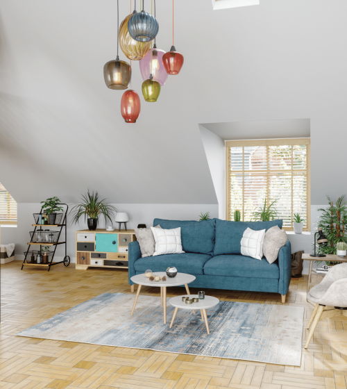 Relooking du salon sous combles