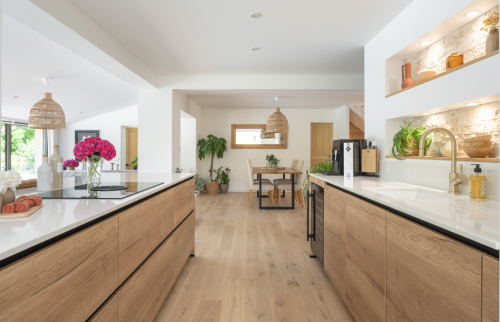 Rénovation complète d'une maison à Basse-Goulaine - Cuisine ouverte sur salon