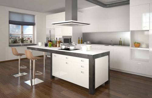 Nouvelle cuisine avec ilot central