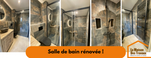 Salle de bain refaite dans une résidence secondaire rénovée - Saint Nicolas de la Grave 82210