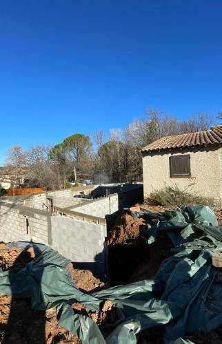 Suite des travaux de l'extension de maison