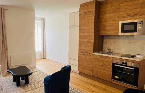 cuisine appartement bleu