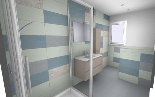 Modélisation 3D de rénovation de salle de bain - Brie-Comte-Robert 77170