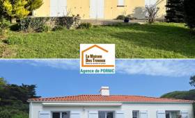 Ravalement de façade sur une maison - Préfailles 44770