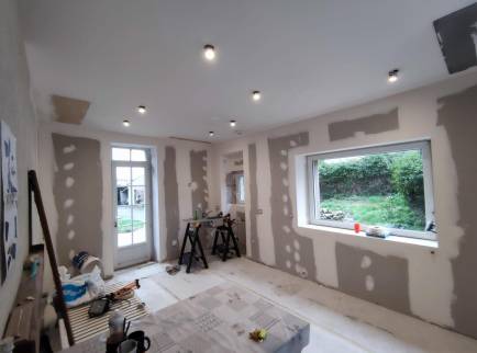 Travaux de rénovation de cuisine avec doublage de cloisons et plafond - Cholet 49300