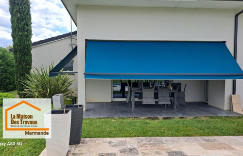 Installation de store extérieur à Brax Lot et Garonne pour créer un espace ombragé agréable et valoriser une terrasse existante