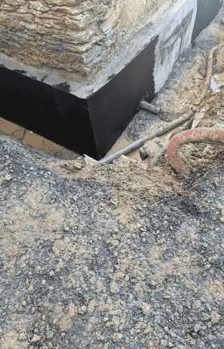 Travaux d’étanchéité et de drainage des murs périphériques à Sautron 2