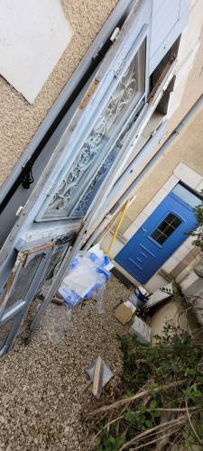 Porte d'entrée avant-après