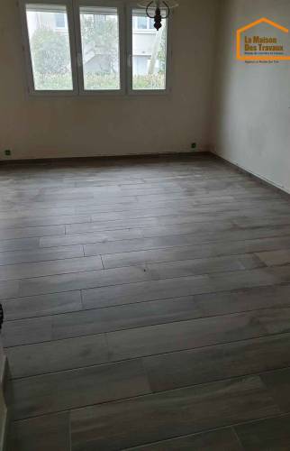 pose du carrelage effet bois