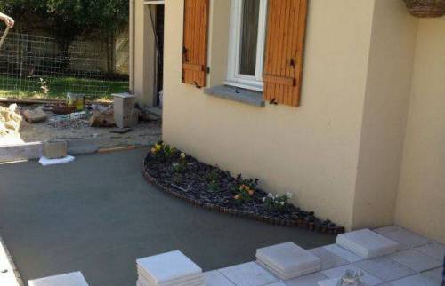 Construction de la terrasse