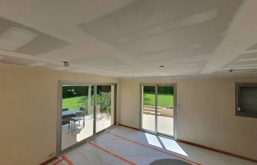 Travaux au plafond du rez-de-chaussée – rénovation et consolidation structurelle