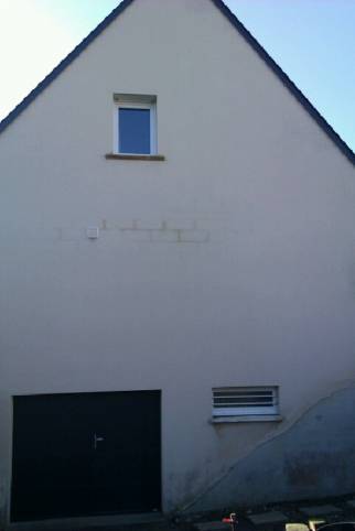 Pignon de la maison avant le ravalement et la construction de l'extension (Colomby-Anguerny 14610)