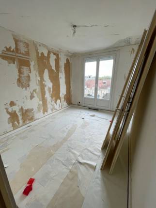 Rénovation en cours d'un appartement à Soissons