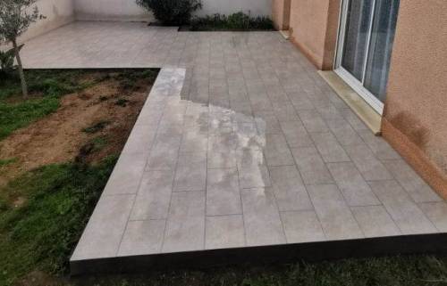 création d'une terrasse carrelée