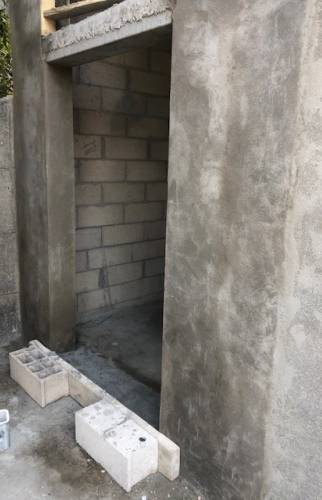 ouverture de l'extension en parpaing