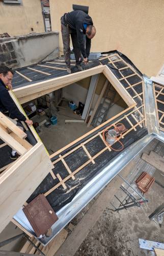 travaux sur le toit