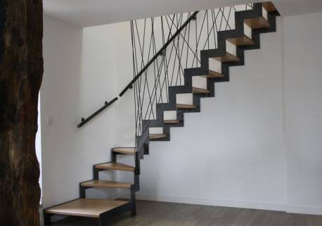 Escalier bois et métal Morteau