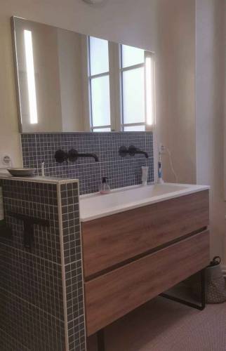 meuble vasque imitation bois