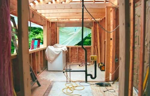 Extension bois pour création d'une buanderie