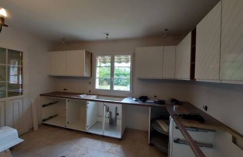 Pose de cuisine en cours