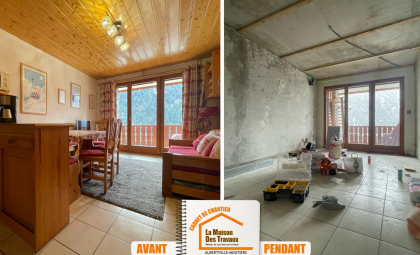 Studio rénové confort, Économie d'énergie studio, Aménagement optimal studio, Design intérieur studio, Studio fonctionnel rénové, Matériaux de qualité rénovation,