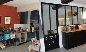 Verrière d'atelier dans un appartement 