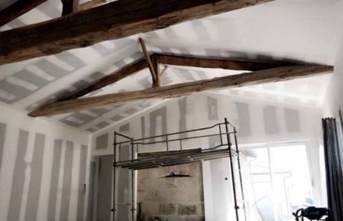 poutres apparentes poncées