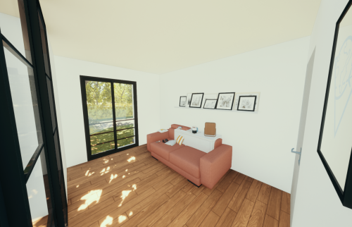 Extension de maison de 40 m² à Basse-Goulaine - plan 3D