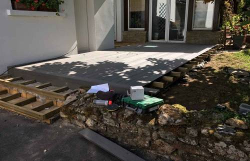 Construction de la terrasse 