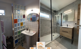 rénover sa salle de bain, moderniser salle de bain ancienne, refaire une douche à l’italienne, salle de bain sur-mesure, devis rénovation salle de bain, La Maison des Travaux Chamonix Mont-Blanc