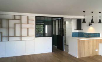 Verrière et étagères sur mesure