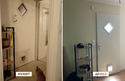 Rénovation entrée - avant/après