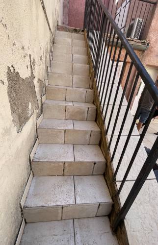 Escalier avant travaux de rénovation 