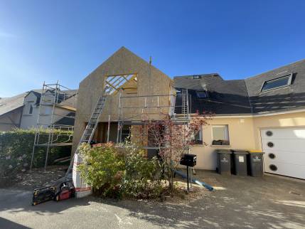 Ossature en bois de la future extension (Hérouville-Saint-Clair 14200)