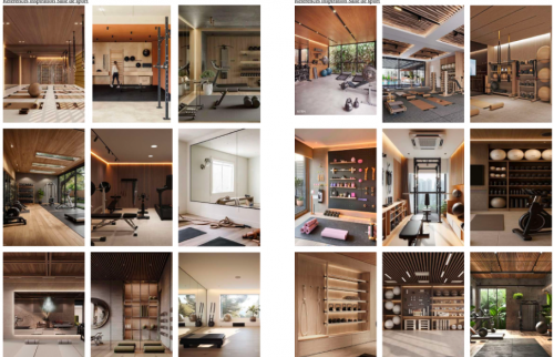 Planche d'inspiration en collaboration clients et architecte 