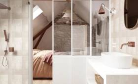 aménagement de combles - salle de bains attenante à la chambre d'amis