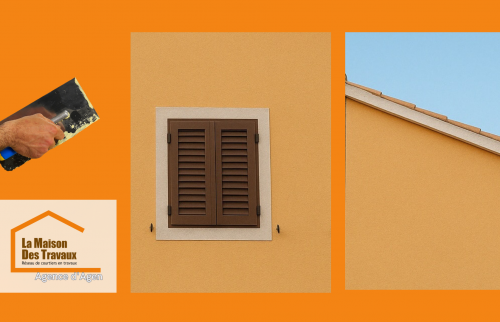 Rénovation de façade à Agen : un nouveau crépi moderne et chaleureux pour sublimer l’extérieur de votre maison.