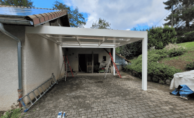 Un carport aluminium pour deux voitures à Pommiers-la-Placette 1