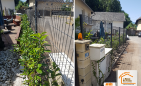 évacuation haie benne, clôture sans entretien, artisan clôture Savoie, La Maison des Travaux Moûtiers, aménagement extérieur maison, prix clôture jardin